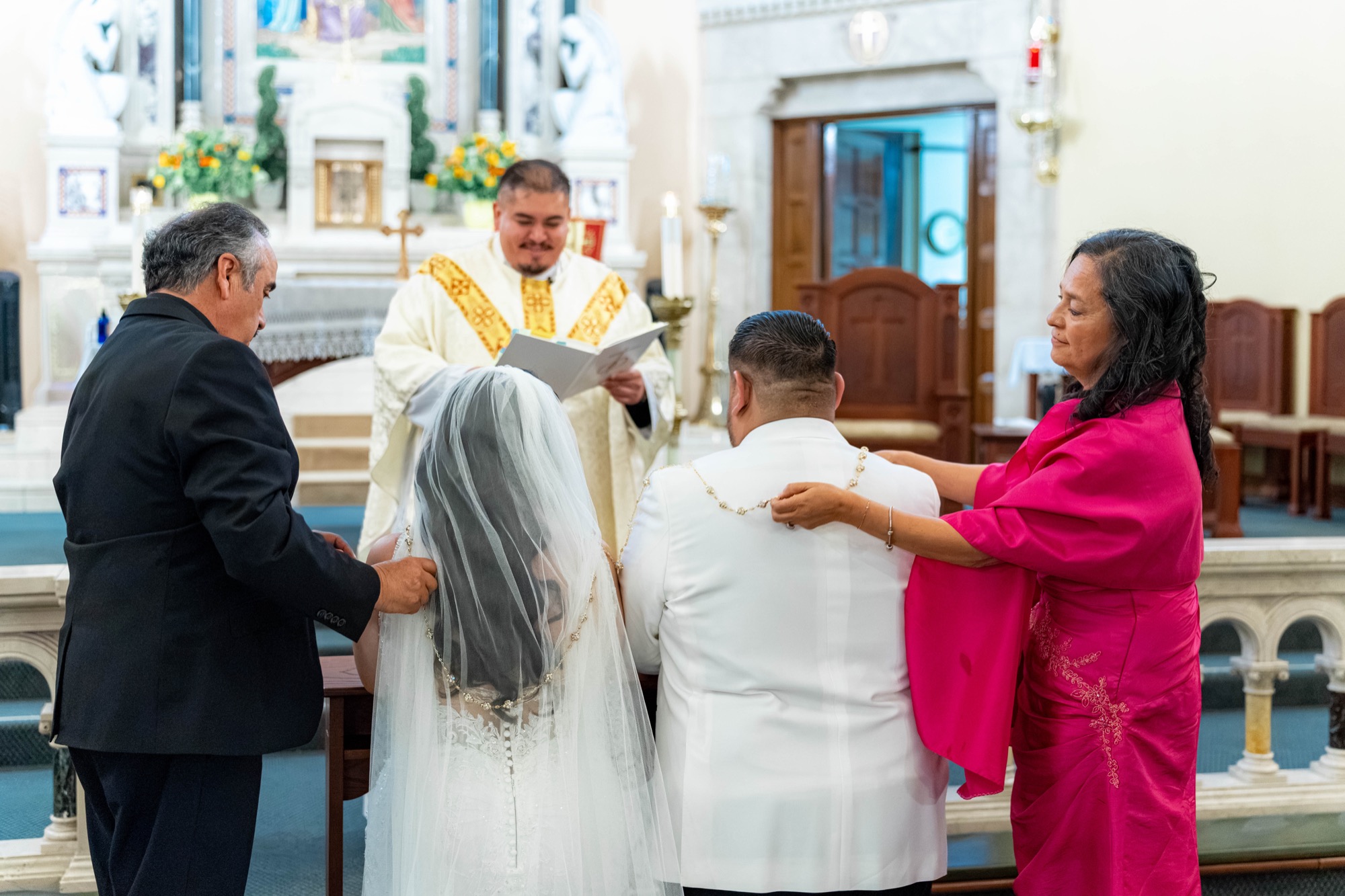 St. Vincent de Paul Church & Robledo Barn wedding photo